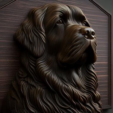 3D model st Newfoundland dog breed dog (STL)